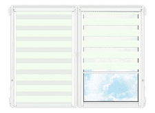 Рулонные кассетные шторы День Ночь Бергамо-201 цена. Купить в «Мастерская Жалюзи»